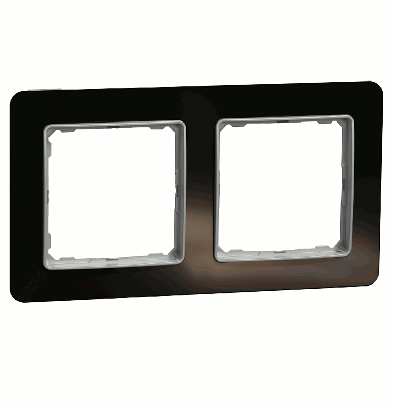 Рамка 2-на Schneider Sedna Elements SDD361802 Чорне скло купити